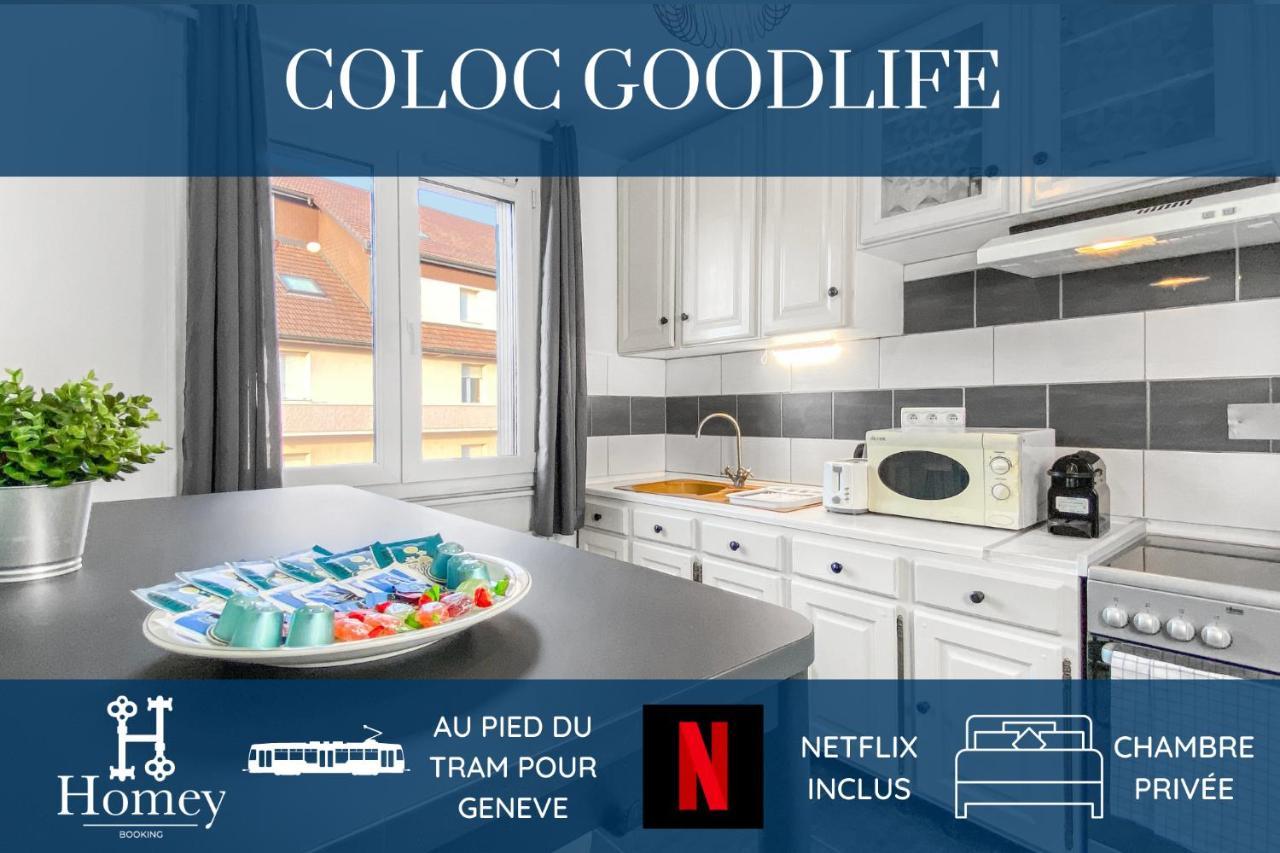 Homey Coloc Goodlife - Colocation Moderne - Chambres Privees - Wifi Et Netflix - Au Pied Du Tram Pour Geneve Ambilly Exterior photo